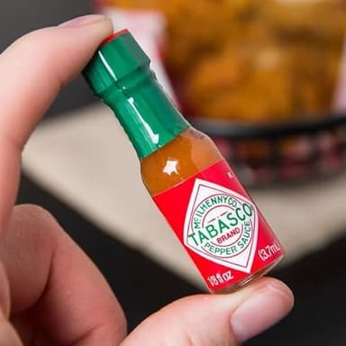 TABASCO Brand Original Red Pepper Sauce, Medium Hot Sauce, Mini Glass Bottles, Classic Flavor, Perfect for Travel & Gifts, Great for Dips, Tacos, Oysters & More, 1/8 Oz Mini Bottles (Pack of 500) - Image 2