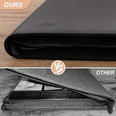 Trading Card Binder 9 Pocket, 432 Side-Loading TCG Album Folder Book Fit for MTG Baseball Football Sports Cards, Easy to Use Card Collection Binder with Zipper Blue - Image 8