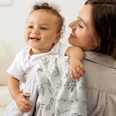 Muslin Swaddle Blankets for Newborn, 3 Pack Breathable Soft Receiving Blanket, Large 38 x 40 inches Swaddle Wrap Burping Clothes, Essentials Infant Shower Items, Toddler Gift (Bright Colors - Image 3