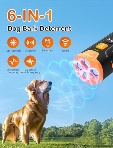 Dog Bark Deterrent Device - Ultrasonic Anti-Barking Devices with 3X Sonic Emitters, Up to 50FT Long Range & Rechargeable Bark Control - Safe for Dogs Training - Indoor & Outdoor (Black) - Image 2