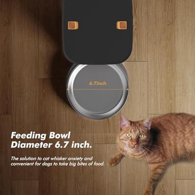 Automatic Dog Feeder - 8L/34 Cups Large Capacity Automatic Cat Food Dispenser with LCD Screen, Large Food Tray, Battery Operated, Timed Cat Feeder, Up to 50 Portions 6 Meals Per Day, Keeps Fresh - Image 6