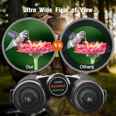 8x42 HD Wide-View Binoculars for Adults with Low Light Night Vision – Ultra-Bright Waterproof Binoculars with Smartphone Adapter for Hunting, Bird Watching, Stargazing & Outdoor Travel - Image 2