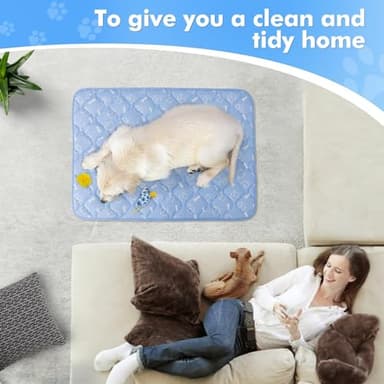 Rywell Dog Cooling Mat 2.0, 36 * 27 Thicken Cooling Mat for Large Dog, Internal Waterproof& Endothermic Color Changing Arc-Chill Cool Fiber(QMAX>0.5) for Pet in Summer, Washable, Non-Toxic - Image 8