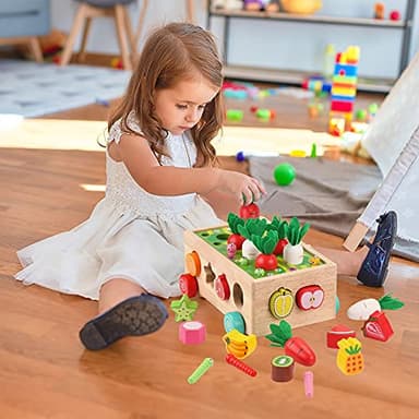 Toddlers Montessori Wooden Educational Toys for Baby Boys Girls Age 1 2 3 Year Old, Shape Sorting Toys 1st One First Birthday Girl Gifts for Kids 1-3, Wood Preschool Learning Fine Motor Skills Game - Image 5