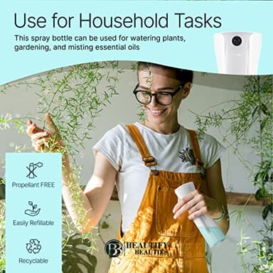 BeautifyBeauties Spray Bottle For Hair – Continuous Mister Spray Bottle for Hairstyling, Cleaning, Plants, Pets, Barbers, Salons, Essential Oil Scents (10.1 Ounce) - Image 3