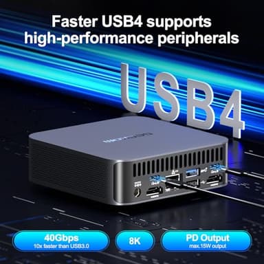 GEEKOM GT13 PRO Mini PC, Intel Core i9-13900HK (14C/20T, up to 5.4GHz), 32GB DDR4 RAM, 1TB PCIe 4.0 NVMe SSD, Aluminium Design Windows 11 Pro Desktop Computer with USB4,Wi-Fi 6E,BT 5.2,8K UHD - Image 6