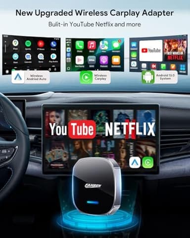 Fahren 3rd-Gen Wireless CarPlay Adapter for iPhone& Android Auto, AI Magic Box, Mini Car Play Wireless Adapter, Plug & Play, Fit with iPhone 8+/iOS10+/Android 11+ - Image 4