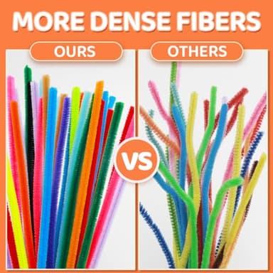 GAGANIU 200pcs Pipe Cleaners, Pipe Cleaners for crafts, Craft Supplies Multicolor Chenille Stems for Art&Craft Christmas DIY projects(12inch*6mm,20colors) - Image 3