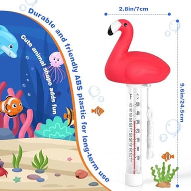 Floating Pool Thermometer, Pool Temperature Thermometer for Cold Plunge, Large Display, Easy to Read, Shatter Resistant, for Outdoor & Indoor Swimming Pools, Spas, Hot Tubs & Aquariums - Image 2