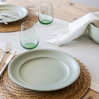over&back 18x108 Washed 100% Linen Table Runner - Washable Table Runners for a Custom Home Decor Tablescape - Perfect for Coffee Table, Dinner Table, Living Room, and More - Ivory - Image 9