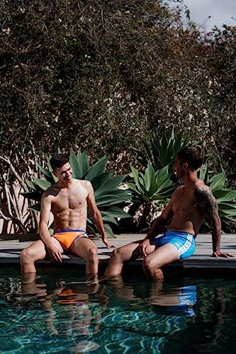 ARENA Men's Icons Swim Brief Solid MaxLife Athletic Swimwear Professional Training Swimsuit Trunk Sports Bathing Suit, Water/Navy, US Size 26 - Image 7