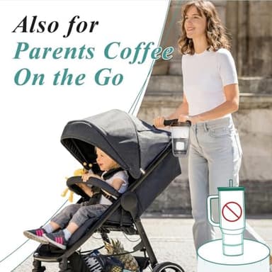 Stroller Cup Holder Fits for UPPAbaby Vista/Vista V2/Vista V3/Cruz/Cruz V2/Minu/Minu V2/Minu Duo, Securely Hold The Cup, Quick Attachment, Folds with Stroller, Drinking On The Go, 1Pack - Image 7