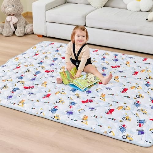 Lasoftan Baby Play Mat 71" X 59", Extra Thicker & Large Baby Mat for Floor, Soft Non-Slip Cushioned Play Mats for Babies, Toddlers, Foldable and Washable Baby Play Mat - Image 1