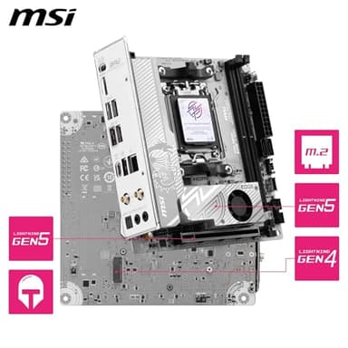 MSI MPG B850I Edge TI WiFi Motherboard, ATX - Supports AMD Ryzen 9000/8000 / 7000 Processors, AM5-90A SPS VRM, DDR5 Memory Boost (8200+MT/s OC), PCIe 5.0 x16, M.2 Gen5, Wi-Fi 7, 5G LAN - Image 5