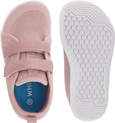 WHITIN Toddler/Boys/Girls Wide Barefoot Shoes Kid Minimalist Sneakers Size 7 Hook and Loops Zero Drop Running Walking Athletic Children Soft Training Tennis Gym Rose 24 - Image 5