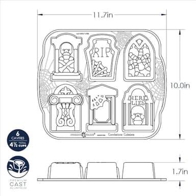 Nordic Ware Tombstone Cakelet Pan - Image 3