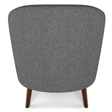 SIMPLIHOME Thorne Accent Chair - 30 inch Wide Upholstered Contemporary Arm Chair in Shadow Grey, for Living Room or Bedroom with Curved Back, Removable Cushion, and Durable Fabric Upholstery - Image 7