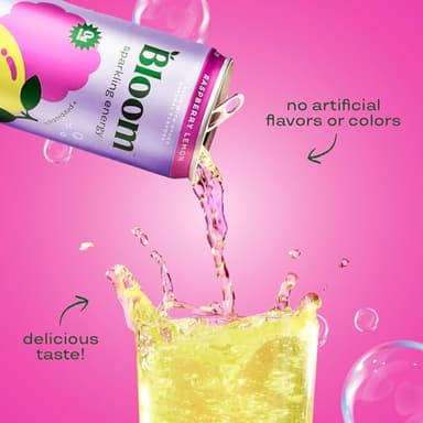 Bloom Nutrition Sparkling Energy Drink - Variety Pack - Natural Caffeine, Zero Sugar, 180mg Caffeine - Antioxidant-Rich with Green Coffee Bean, Green Tea Extract, Prebiotics - 12oz 12 Pack - Image 5