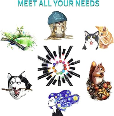 WELLOKB Alcohol Markers, 80 Colors Dual Brush Tip Permanent Art Markers, Coloring Marker, for Book Painting Card Making, Christmas gift for Adults Kids 8-12 - Image 6