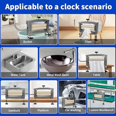 MADONGLI Clothes Wringer - Better Moisture Removal than Portable Washing Machine/Portable Dryer - Heavy Duty Off Grid Laundry Wringer | Perfect Towel Wringer for Chamois Cloth, Tile Sponge, etc. - Image 8