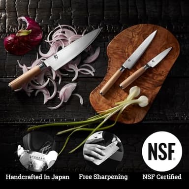 Shun Classic Blonde 3.5" Paring Knife, Handcrafted Japanese Vegetable & Fruit Knife, VG-MAX Core with Damascus Stainless Steel Cladding, Pakkawood Handle, Small Tool for Peeling, Coring & Cutting - Image 5