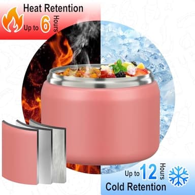 14oz Thermo Food Jar for Kids,Insulated Vacuum Food Jar for Hot & Cold Leak Proof Lunch Container Stainless Steel Wide Mouth Soup for School Travel - Image 3