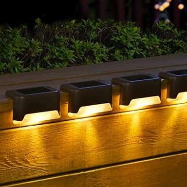 SOLPEX 20 Pack Solar Deck Lights Outdoor, Waterproof Led Lights for Outdoor Stairs, Step, Fence, Yard, Patio, and Pathway(Warm White) - Image 1