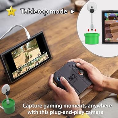Coolwee Camera for Nintendo Switch 2 (2025), 720P HD Video Camera, Privacy Sliding Lens Cover, ABS White and Green Color - Image 5