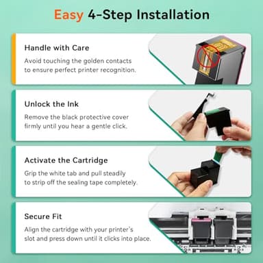 Printer Ink 61 61XL Black Compatible for HP 61 Black Ink Cartridge Work for Envy 4500 5530 4502 5535 Officejet 4630 4632 4635 DeskJet 2540 1010 3050a Printer Ink Cartridges(2 Black) - Image 4