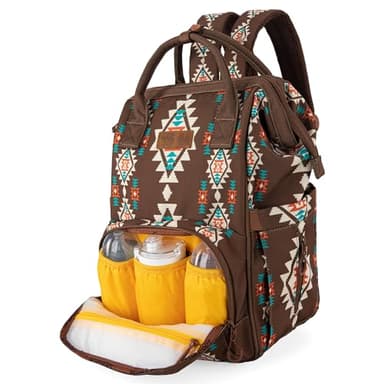 Montana West Wrangler Callie Diaper Bag Backpack with Stroller Straps Multifunction Baby Travel Bag WG2204-9110CF - Image 3