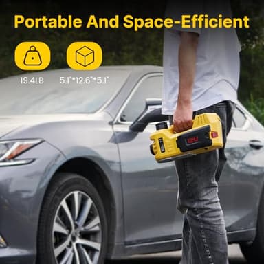 TaskStar Electric Car Jack Kit, 5 Ton/11023 lbs 12V Hydraulic Car Jack Lift with Electric Impact Wrench and Tire Inflator Pump, Portable Auto Kit for SUV MPV Sedan Truck Change Tires Garage Repair - Image 8