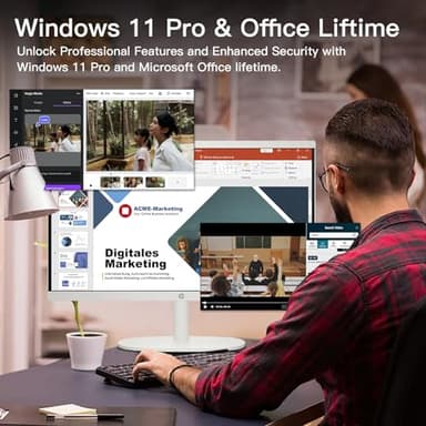 HP 21.5-inch All-in-One Desktop PC - w/Office 2024 Lifetime, Free CD/DVD Drive - FHD Display, Intel Celeron Processor, Wi-Fi 6, HDMI, HD Webcam, Windows 11 Pro(32GB RAM, 1TB SSD) - Image 4