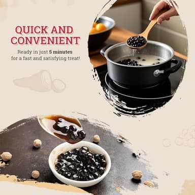 52USA Boba Tapioca Pearl, Black Sugar Flavor, Fresh Bubble Tea Pearl, 8.8 Oz (250 g), Black Tapioca Pearl For Bubble Tea, Ready in 5 Minutes (Pack of 1) - Image 4