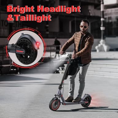 Electric Scooter, 8.5" /10" /14" Tire, 16/19/22 Mph Top Speed, 12/21/27/28/49/50 Miles Long Range, Folding Escooter for Adults and Teens with Seat Bag, Dual Braking, Dual Suspension, App - Image 5