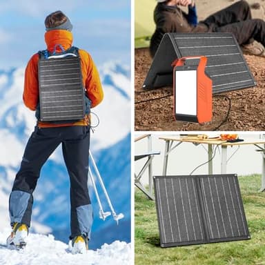 Takki 120W Peak Solar Generator with 21W Panel 83Wh Portable Power Station Solar Power Bank with 110V AC Outlet for Camping Home Use Outdoor Emergency Fan Laptop Hurricane - Image 7