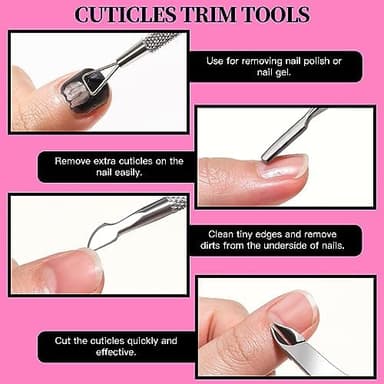 FANDAMEI Nail Care Kit, Nail Files 100/180, Nail Buffer Block, Cuticle Nippers, Cuticle Trimmer, Cuticle Pusher, Nail Tools, Nail Kit, Pedicure & Manicure Tools, Nail Prep Kit, Manicure Kit for Women - Image 5