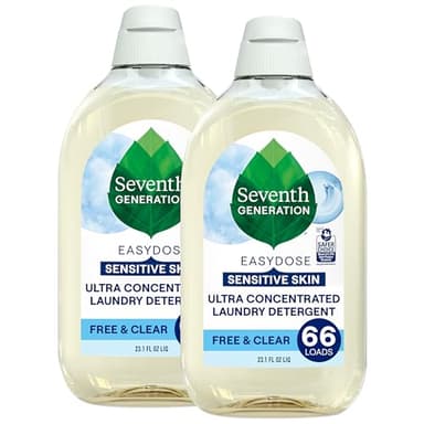 Seventh Generation Laundry Detergent, Ultra Concentrated EasyDose, Free & Clear, 23.1 Fl Oz (Pack of 2) (Packaging May Vary) - Image 1
