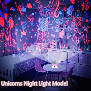 MOKOQI Unicorn Projector Night Light Lamps for Girls boys bedroom Toys for Age 6-8, Unicorns Night Lights with Timer birthday Children's Day Gifts for Kids Light Projector for Room Decor - Image 3