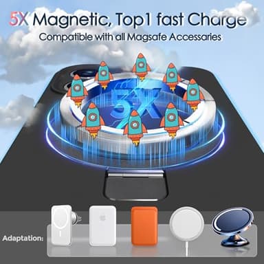 KMAMBAG Mag-Ring Designed for iPhone 16 Pro Max Case, Liquid Silicone [Moisturizing Factor] Extreme Soft Slim Phone Case with Stand [Compatible with MagSafe] for 16 Pro Max 6.9 inch Men Women, Black - Image 2