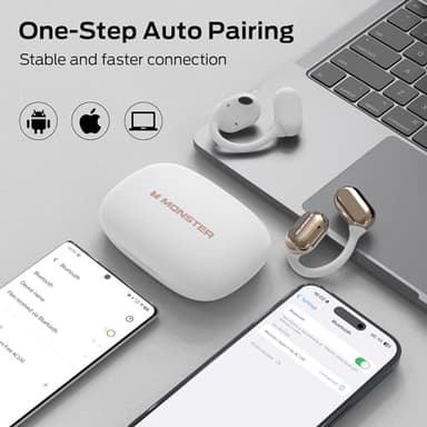 Monster Open Free AC100 Open Ear Bluetooth 5.3 Headphones, Wireless Earbuds with Earhooks, Immersive Stereo Sound by 16mm Large Driver, Clear Calls, 30H Playtime, Waterproof Sport Earbuds for Running - Image 6
