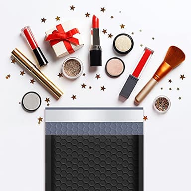 UCGOU Bubble Mailers 6x10 Inch Black 50 Pack Poly Padded Envelopes Small Business Mailing Packages Opaque Self Seal Adhesive Waterproof Boutique Shipping Bags for Jewelry Makeup Supplies #0 - Image 7