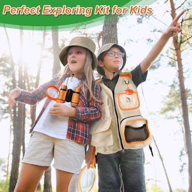 YOPINSAND Kids Explorer Kit & Bug Catcher Kit, Kids Camping Gear for Kids, Outdoor Exploration Set with Vest & Hat, Ideal Outdoor Camping Adventure Toys for Ages 3 4 5 6 7 8 Boys Girls - Image 2