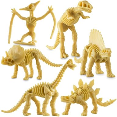 Bedwina Dinosaur Fossil Skeleton - (Pack of 24) 3.7 Inch Assorted Plastic Dino Figure Bones for Kids Science Dig Kit, Digging Sandbox Bins Play Toys, Party Favors, Birthday Decorations - Image 9