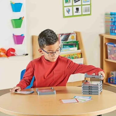 hand2mind Cuisenaire Rod Workspace Trays, Trays and Activity Mats Only, Teaching Fraction Bars, Math Manipulatives, Teacher Must Haves Elementary, Kindergarten Homeschool Supplies (Set of 6) - Image 7