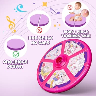 Flooyes Unicorn Sit and Spin Toys for Toddlers Girls 2 Years Old, Birthday Gifts for 2-4, with LED and Music, 360° Spin - Image 4
