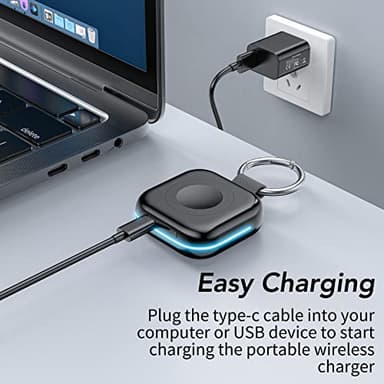 HUOTO Portable Charger for Apple Watch,Wireless Magnetic iWatch Charger 1200mAh Power Bank Travel Keychain Accessories Smart Chargers for Apple Watch Series 11/10/9/8/7/6/SE/5/4/3/2/1/UItra/UItra 2 - Image 6