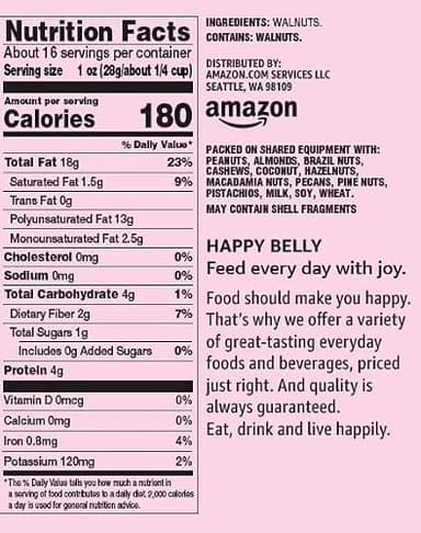 Amazon Brand - Happy Belly California Walnuts Halves and Pieces, 16 ounce (Pack of 2) - Image 4