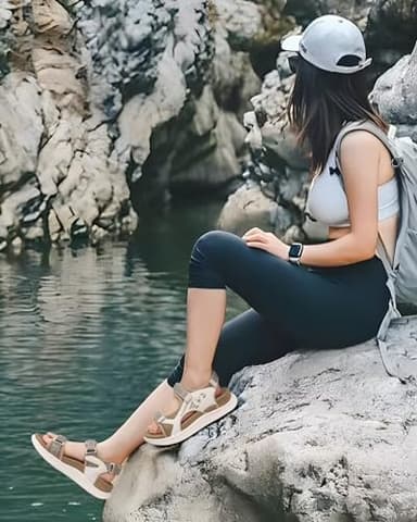 KuaiLu Womens Orthopedic Walking Sandals Comfortable Plantar Fasciitis Arch Support Summer Outdoor Travel Outfits Platform Cushion Shoes Athletic Sport Recovery Adjustable Strap Slides Beige Size 8.5 - Image 2