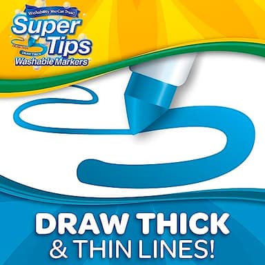 Crayola Super Tips & Silly Scents Washable Marker Set (120ct), Bulk Colored Markers for Coloring Books, Fine Tip, Conical, Water-Based Ink, Ideal for Kids' Art Projects, Gifts - Image 4