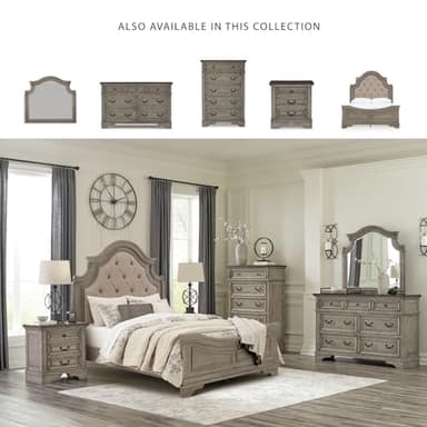 Signature Design by Ashley Lodenbay Casual 3 Drawer Night Stand with USB Charging Ports, Antique Gray - Image 6